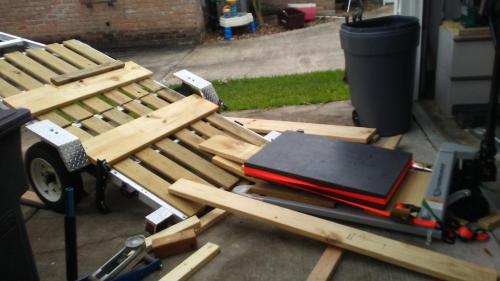 There was a lot of planks underneath the granite plate and the friction made for slow going