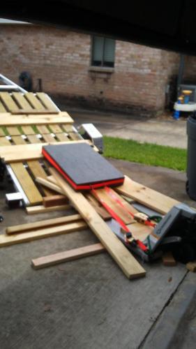 It was sliding down to one side so I added another strap to pull it back in line