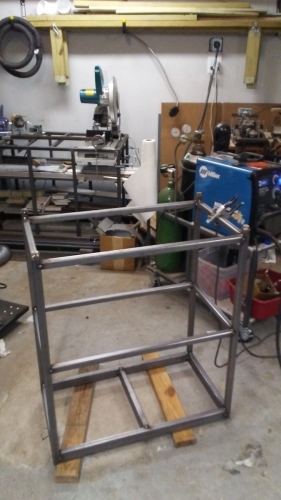 got all the metal cut and tacked down with the welder