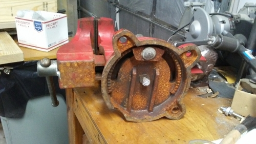 The vise was rusted all over