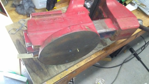 Had to replace the pin holding the vise nut in position, i shimmed the vise nut on the dovetail side and also used a brass rod that barely fit to replace the pin